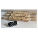 3 rouleaux ï¿½ pï¿½te enbossï¿½s, neufs