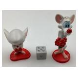 2 figurines de collection, Minus et Cortex, 1997