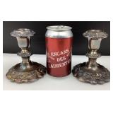 Paire de chandeliers plaquï¿½s argent