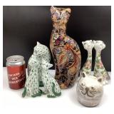 Lot de figurines de chats, en porcelaine