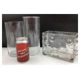 3 vases en verre