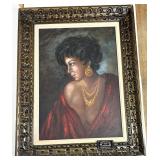 Huile sur toile, signï¿½e, 19'' x 27'', encadrï¿½e,