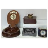 Porte-allumettes, en porcelaine, briquet et