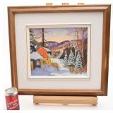 Toile signï¿½e Rita Lauzon, 10'' x 12'', encadrï¿½e