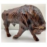 *Sculpture taureau, en bois