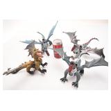 4 figurines de dragons Mega Bloks,