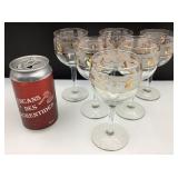 6 verres Dominion Glass / Libbey, Mid-Century