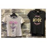2 t-shirts de groupes rock, grandeur small
