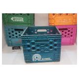 5 bacs de plastique, 12'' x 12'' x 12''