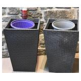 *2 bacs à pot de fleurs, pour extérieur,