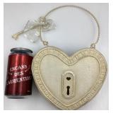 Décoration murale coeur, avec clé, pour rangement