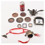 Lot d'objets en métal, dont en laiton