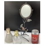 Miroir sur pied, distributeur de savon Simons