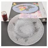 Plateau en verre Blossom Shower, 40 cm