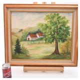 Toile signée Poleth, 16'' x 20'', encadrée