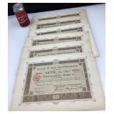 6 certificats d'actions antiques, Brauerei W.