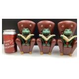 3 grenouilles décoratives