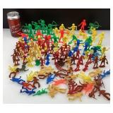 Lot de figurines indiens et cowboys
