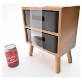 Coffret de rangement, en bois, avec tiroirs