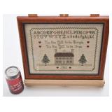 Broderie encadrée, le cadre mesure 10.5'' x 13''