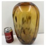 Vase en verre soufflé, hauteur : 12''
