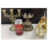 2 chandeliers et vide-poches gondole, en