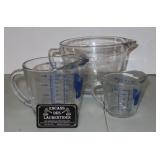 3 tasses à mesurer Anchor Hocking, en verre