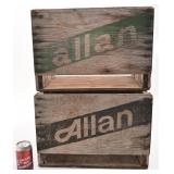 2 caisses en bois Allan