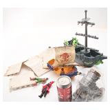 2 bateaux de pirates avec 2 figurines