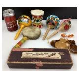 Instruments de musique, dont flûte Johannes Adler
