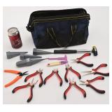 Outils pour fabrication de bijoux, avec sac