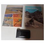 2 livres sur la photo aérienne avec stéréoscope