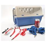 Lot pour chat, dont transporteur 18'' x 12'',