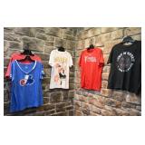 5 t-shirts, pour femme, dont Olive et Expos