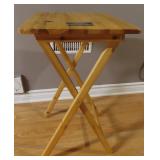 Table d'appoint pliante, en bois, 19'' x 14.5''