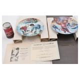2 assiettes de collection Dominion, numerotées,