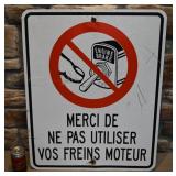 Panneau de signalisation freins moteurs interdits,