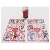 2 feuilles de cartes de hockey Upper Deck