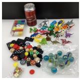 Billes, figurines vintage et jetons de jeux