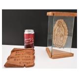 Lot religieux, Vierge de Guadalupe et plaque