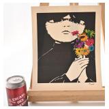 Lithographie Muriel, sur papier velours,