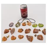 Lot de pendentifs en verre soufflé