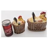 2 plats coqs, Japan, vintage
