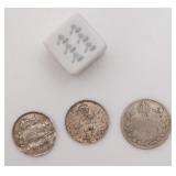 Pièces de 5 cents de 10 cents canadiennes,
