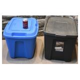 2 bacs de rangement, avec couvercles