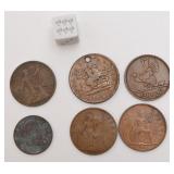Pièces de monnaie variées, 1897 à 1967