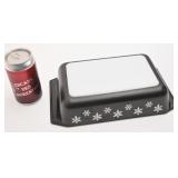 Plat Pyrex snowflake, #575