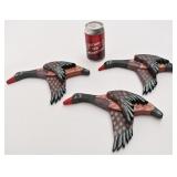 3 canards muraux, en bois