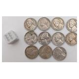 Pièces de 5 cents américaines, années '30 à '40