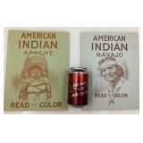 2 livres à colorier American Indian, Apache et